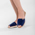 Menorquina de mujer de piel Alba (Navy/Beige)