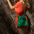 Bolso de bandolera de piel para mujer Acacias Verde