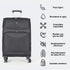 Maleta de viaje blanda extensible 56cm/66cm/76cm/86cm, 10kg/15kg/20kg/23kg, de tela poliéster Pissa Negro