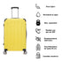 RAYKONG Mala Média ABS 66x43x25cm | 71L | 24 Polegadas | até 23kg semirrígidas - Amarelo