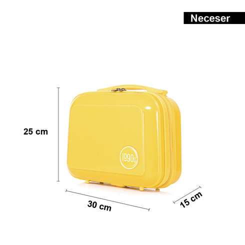 Neceser de viaje 25cm de polipropileno amarillo Steven