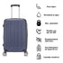 RAYKONG Mala de Viagem Média ABS 66x43x25cm | 71L | 24 Polegadas | até 23kg semirrígida - Azul Marinho