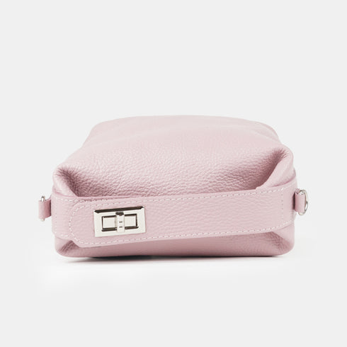 Bolso de bandolera de piel rosa Loli
