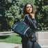 Bolso de piel de serraje para mujer estilo shopper negro Agatha