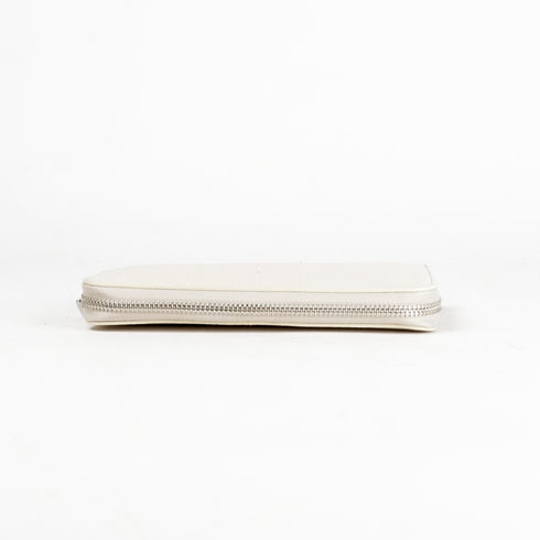 Cartera largo de piel Celia beige
