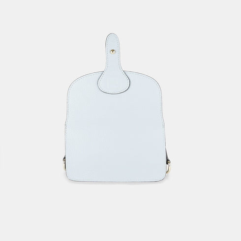 Bolsa de tiracolo para telemóvel em pele Pili azul-celeste