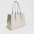 Bolso shopper tote de piel beige Hayley