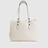 Bolso shopper tote de piel beige Hayley