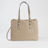 Bolso shopper tote de piel khaki Hayley