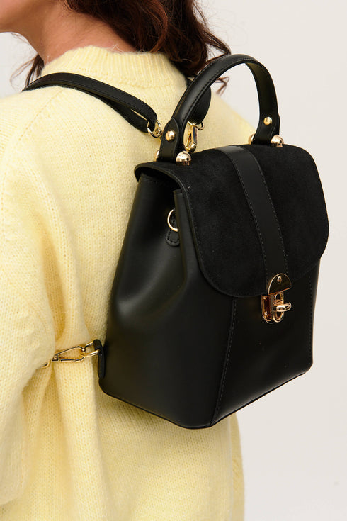Mochila-de-Piel-negra-de-mujer-Sarah