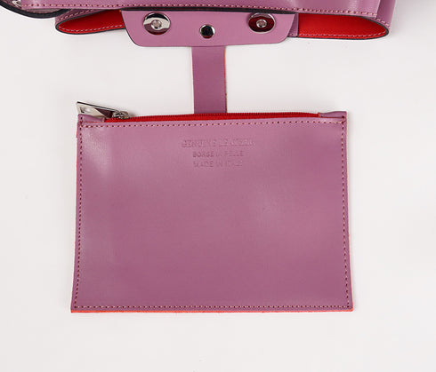 Bolso Hobo de Piel Rosa para Mujer - Leticia