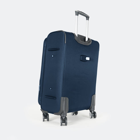 Maleta de viaje blanda extensible 56cm/66cm/76cm/86cm, 10kg/15kg/20kg/23kg, de tela poliéster Pissa Azul